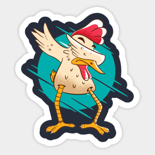 Dabbing Chicken - Funny Cute Animals Sticker